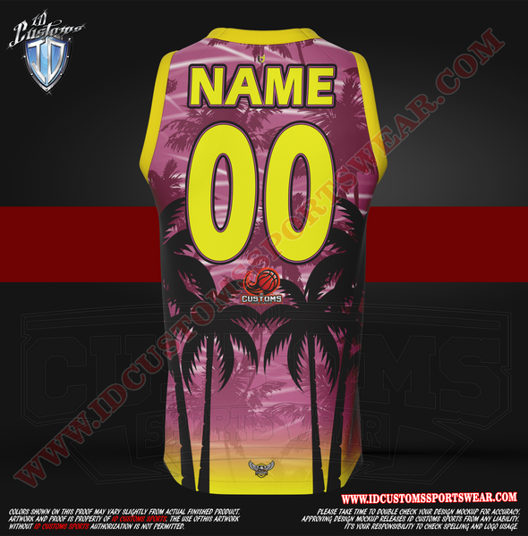 Custom Basketball Wear Red Design Sublimation Jersey Logo Number