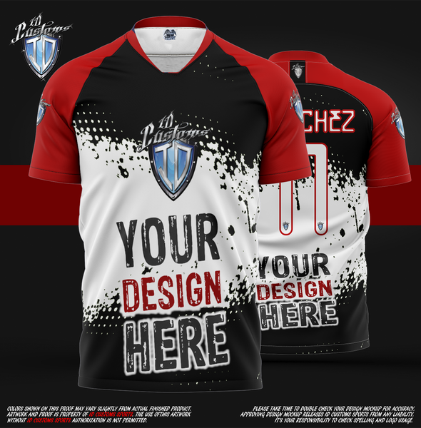 Custom Red White-Black Sublimation Long Sleeve Fade Fashion Soccer Uniform  Jersey in 2023
