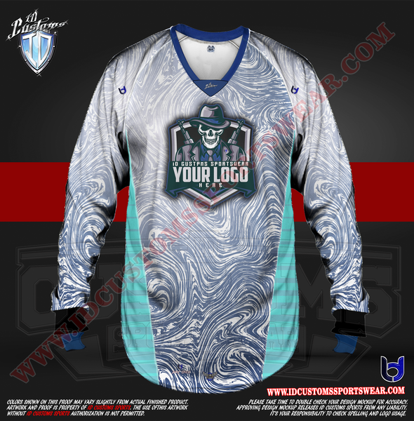 Custom Sports Wear Semi Pro Paintball Custom Sublimated Jersey Semi Pro Paintball Shirt Texas United States ID Custom Sports Wear Pro Paintball Full Custem Sublimated Jersey Reg Paintball Pro Paintball Blue Lagoon Paintball Pro Shirt