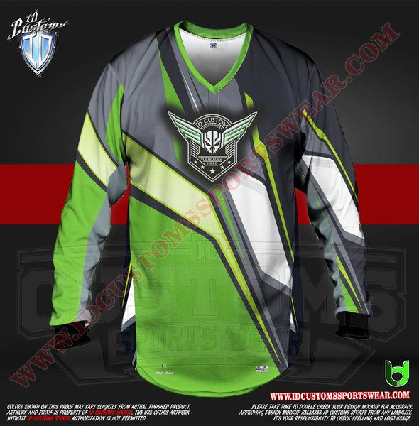 165 Green pro Reg Paintball Shirt