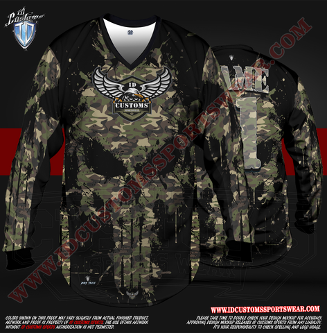 183 Punish Them Camo Paintball Pro Shirt