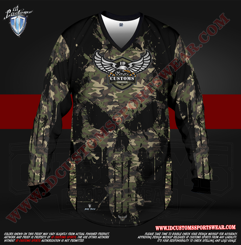 183 Punish Them Camo Paintball Pro Shirt