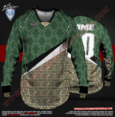 140 Green Skull Reg Paintball Shirt