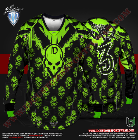 186 D Skull Paintball Pro Shirt