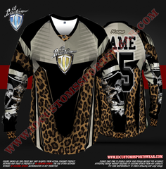 164 Skull Leopard Paintball Pro Shirt