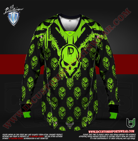 186 D Skull Paintball Pro Shirt