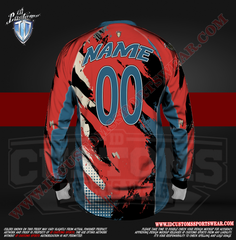 166 Red stripe Paintball Pro Shirt