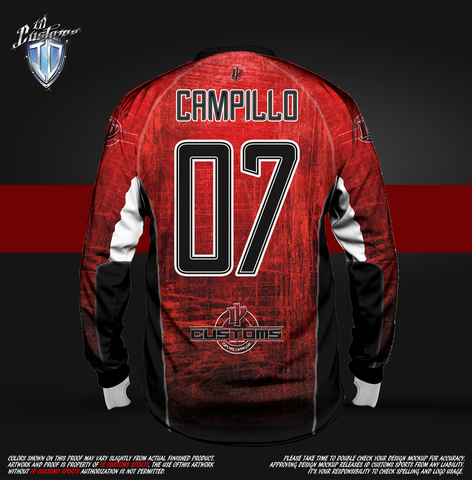 167 Red Blood Reg Paintball Shirt