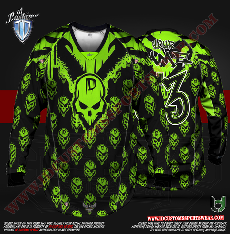 186 D Skull Reg Paintball Shirt