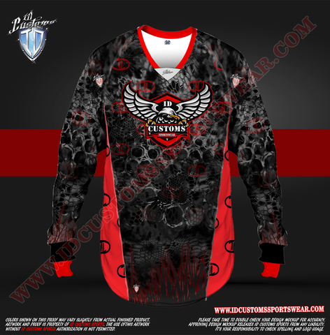 Dust D ID Custom Sports Wear Semi Pro Paintball Custom Sublimated Jersey Semi Pro Paintball Shirt Texas United States