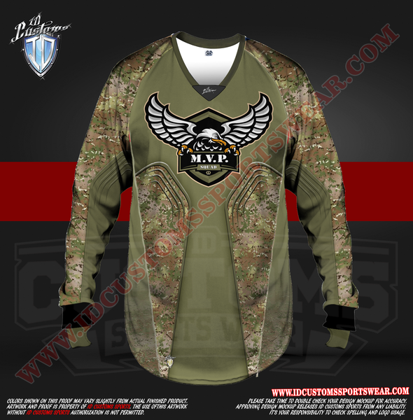 MVP ID Custom Sports Wear Semi Pro Paintball Custom Sublimated Jersey Semi Pro Paintball Shirt Texas United States