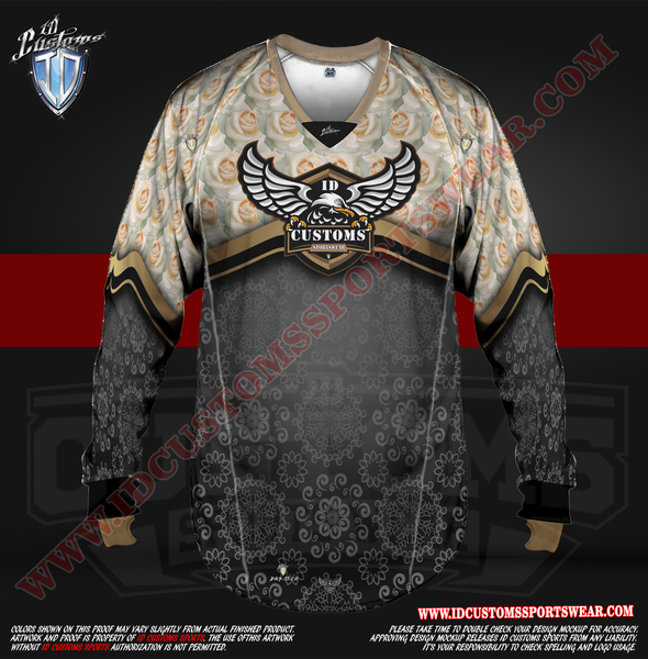 Rose ID Custom Sports Wear Semi Pro Paintball Custom Sublimated Jersey Semi Pro Paintball Shirt Texas United States