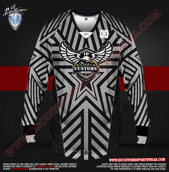 USA ID Custom Sports Wear Semi Pro Paintball Custom Sublimated Jersey Semi Pro Paintball Shirt Texas United States ID Custom Sports Wear Pro Paintball Full Custem Sublimated Jersey Reg Paintball Shirt Star Child