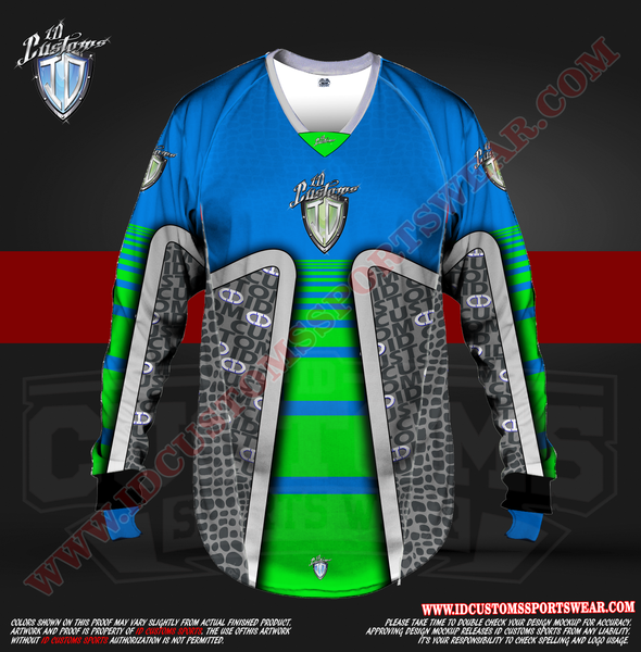 ID Blue ID Custom Sports Wear Semi Pro Paintball Custom Sublimated Jersey Semi Pro Paintball Shirt Texas United States