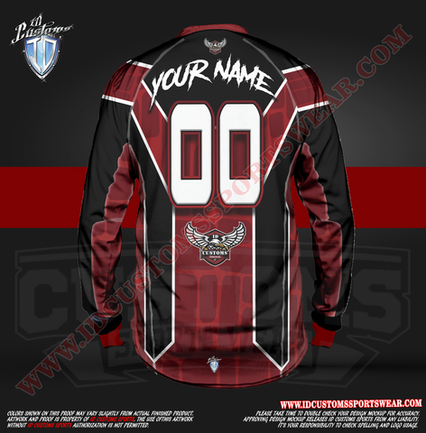 X3 Dripping Skull Custom Black and Red Paintball Jerseys | YoungSpeeds