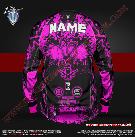 ID Custom Sports Wear Pro Paintball Custom Sublimated Jersey Pro Paintball Shirt 