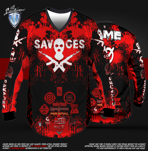 Savages Paintball Red regular Shirt and HeadBand