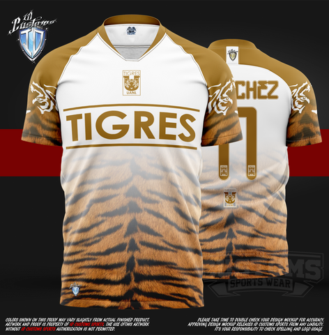 ID Custom Sports Wear Full Custom Sublimation Shirt Soccer Tigres